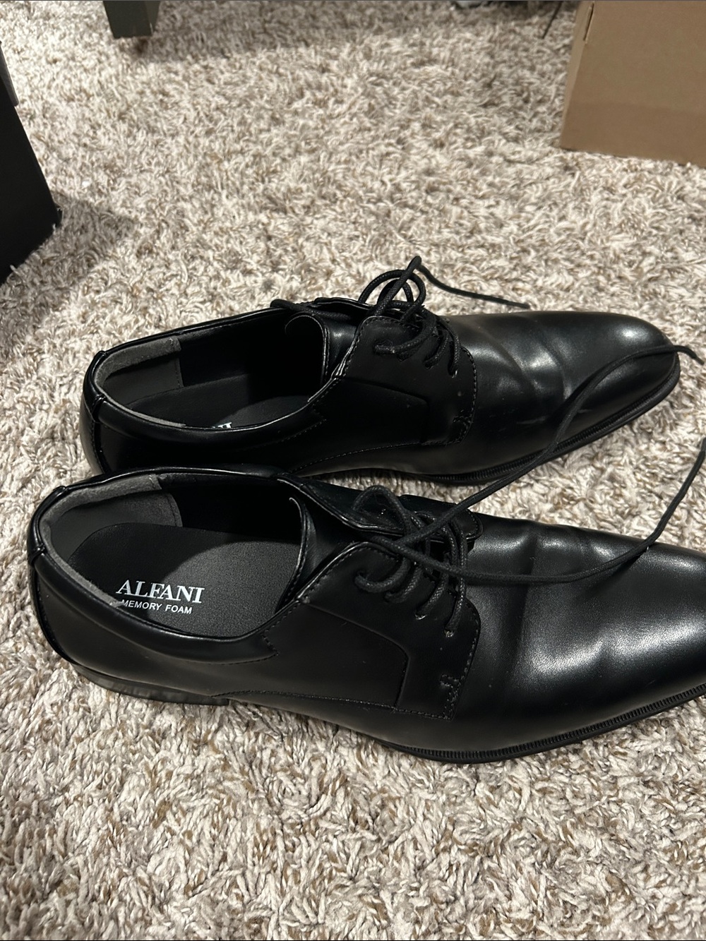 Alfani Black Leather Derby Dress Shoes